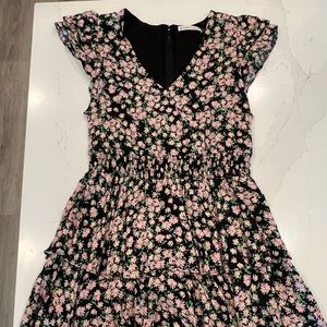 Alice + Olivia: Mariska Floral Print Ruffle Skort Romper